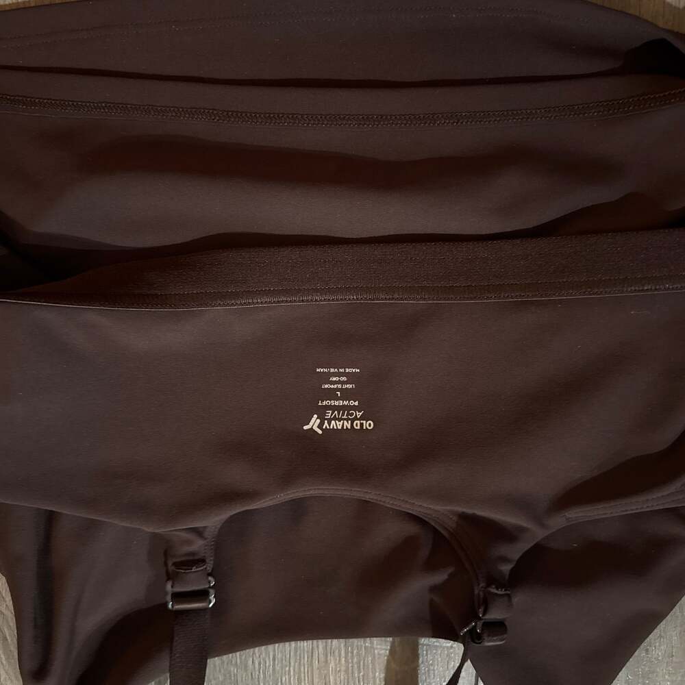 Old Navy Active PowerSoft Light Support Longline Sports Bra - Brown L - Picture 5 of 6